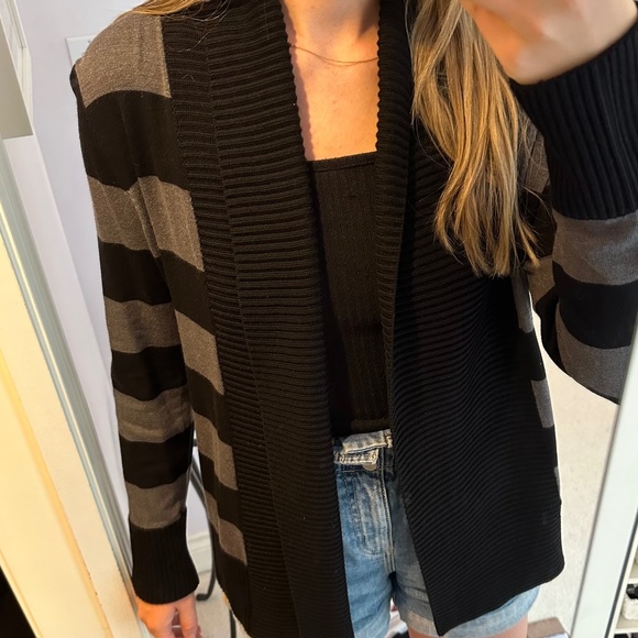INC Striped Cardigan - Picture 1 of 4